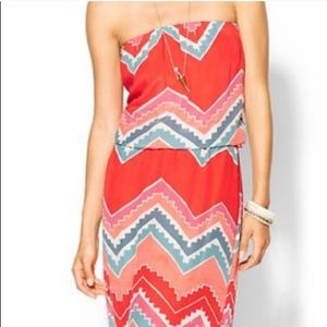 Eight Sixty strapless maxi dress in size L